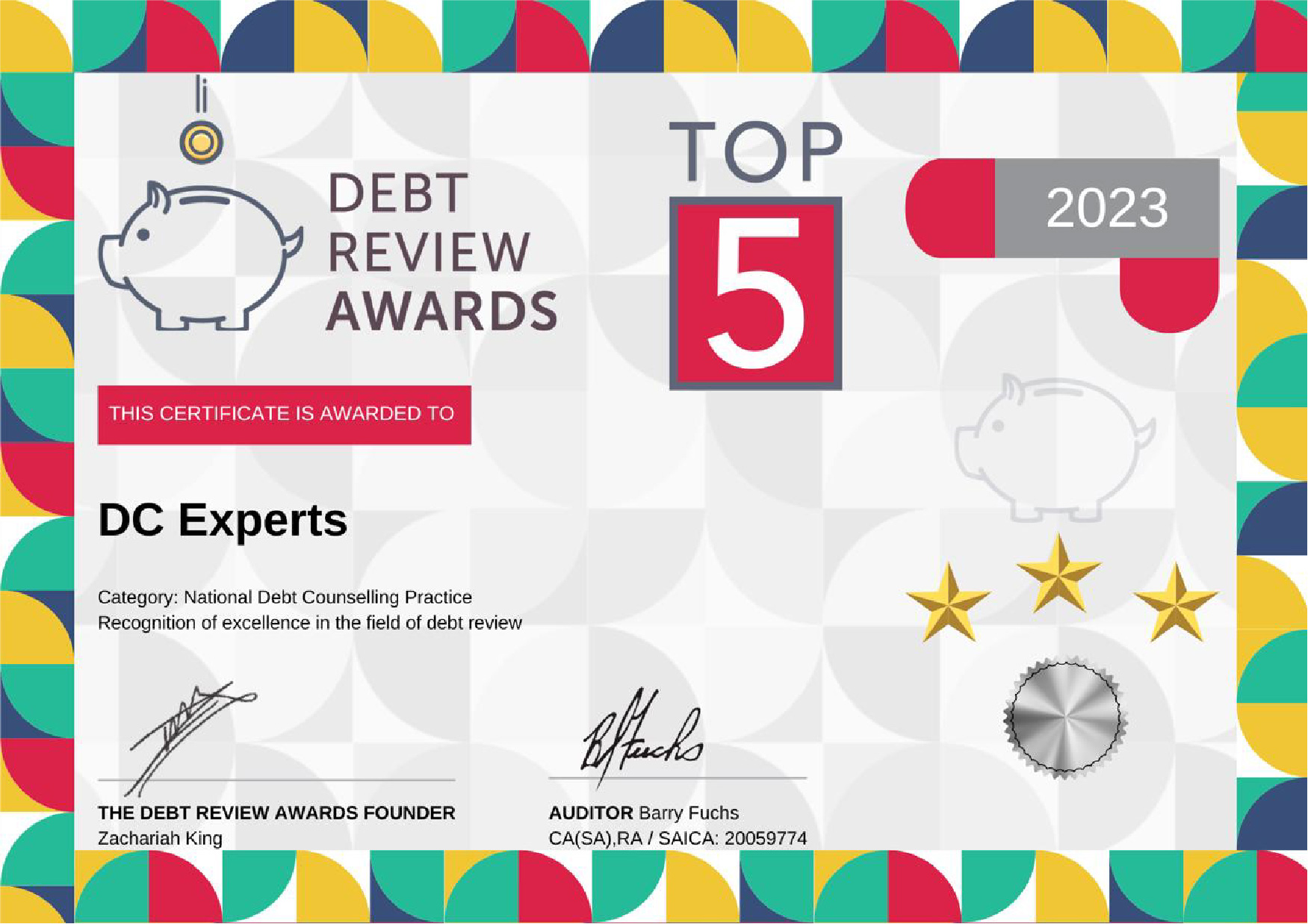 DC Experts Top 5 Debt Review Award 2023