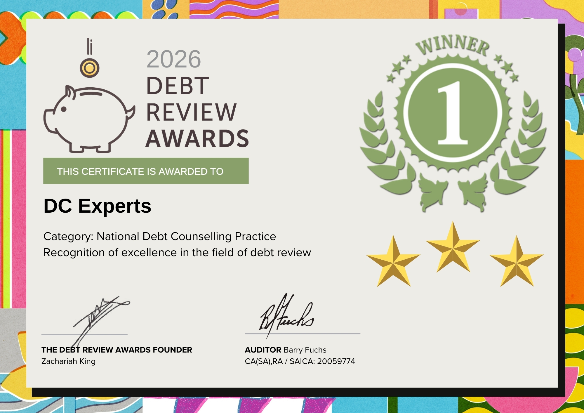 DC Experts Winner Debt Review Award 2026